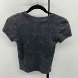 RSQ Junior's Size XS Charcoal Star Short Sleeve Shirt