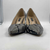 Nine West Women's Shoe Size 8.5 Charcoal Snakeskin Heels