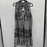 Chelsea & Theodore Women's Size 20 Charcoal Floral Dress