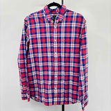 Banana Republic Men's Size M Blue Cotton Plaid Long Sleeve Shirt