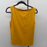 Ann Taylor Women's Size L Yellow Solid Sleeveless Shirt