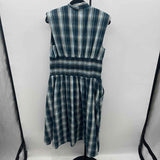 Anthropologie Junior's Size 14P Blue Plaid Dress