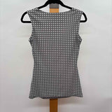 White House Black Market Women's Size XS Black Circles Sleeveless Shirt