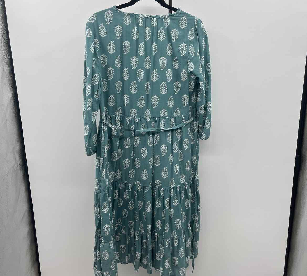 Lucky Brand Women's Size 10 Green Floral Dress