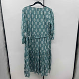 Lucky Brand Women's Size 10 Green Floral Dress