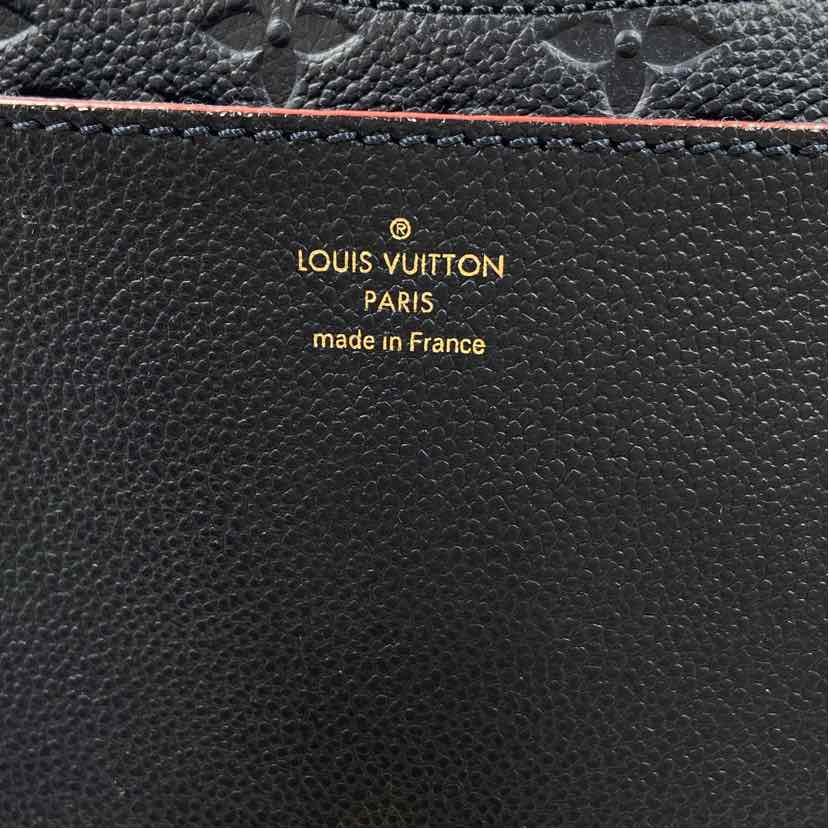 Interior Embossed Logo LOUIS VUITTON EMPREINTE BLANCHE BB in Marine Rouge Leather Handled Satchel Purse w/Crossbody