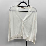 Loft Women's Size MP White Solid Cardigan