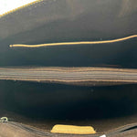Interior FEIGITOR Floral Embossed Brown Leather Handled Satchel Bag Purse
