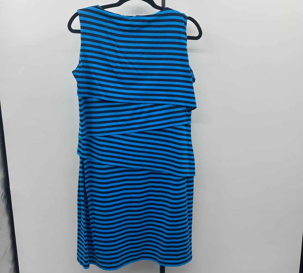 J McLaughlin Women's Size 16 Blue Stripe Dress