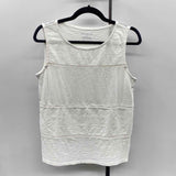 Talbots Women's Size S White Textured Sleeveless Shirt