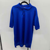 Adidas Men's Size XL Royal Blue Solid Short Sleeve Shirt