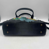Anuschka Women's Black Luxe Floral Purse