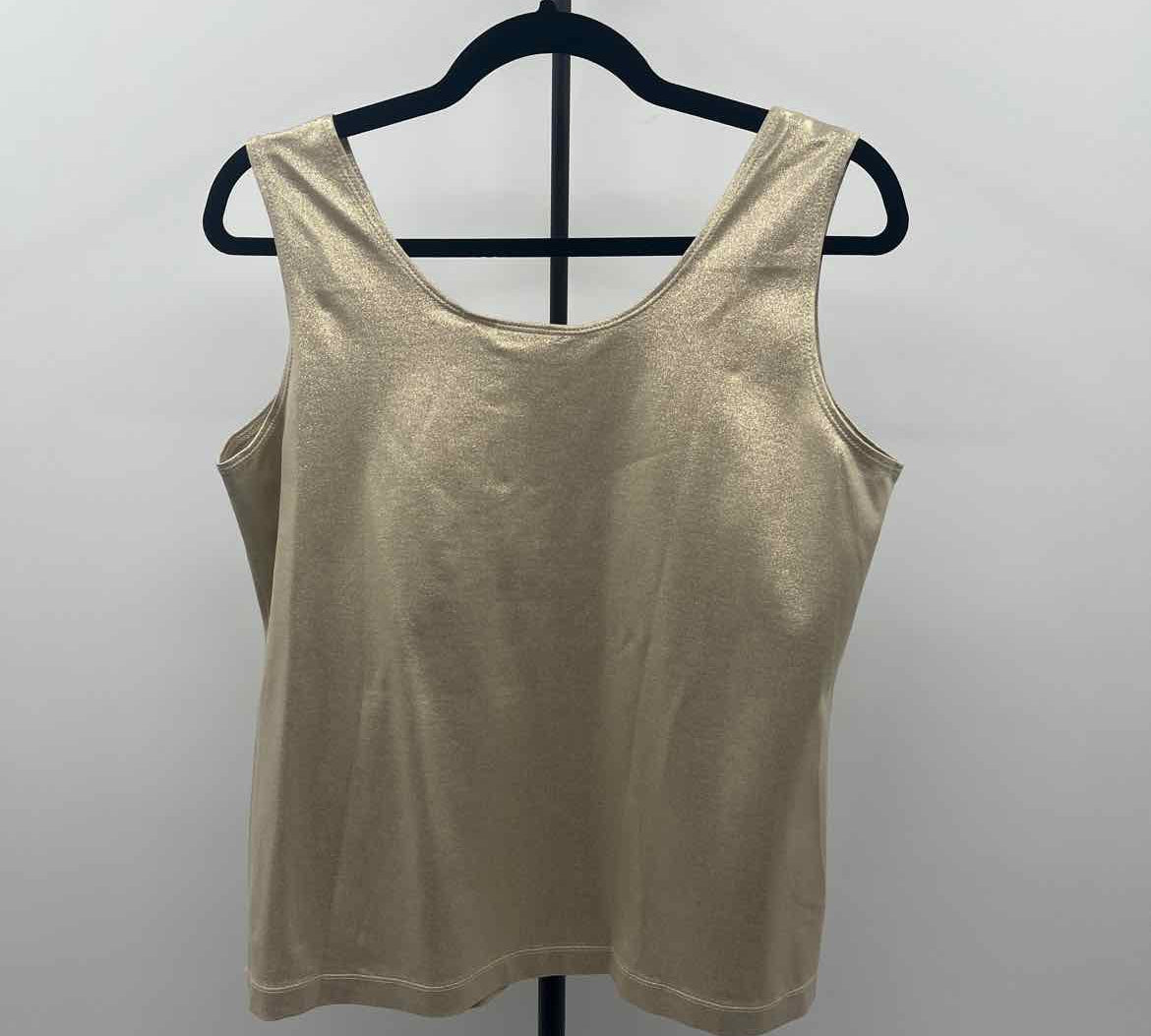 Chico's Women's Size L Gold Shimmer Tank