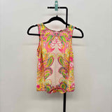 Lilly Pulitzer Women's Size XS Pink Floral Sleeveless Shirt
