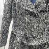 Tahari Women's Size 8 Black Tweed Coat