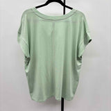 White House Black Market Women's Size XL Green Shimmer Short Sleeve Shirt