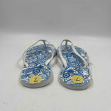 Calypso Women's Shoe Size 7 Blue Paisley Flip Flops