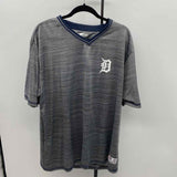 MLB Men's Size 2XL Charcoal DETROIT TIGERS Short Sleeve Shirt
