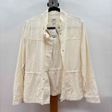 J Crew Women's Size L Ivory Solid Jacket
