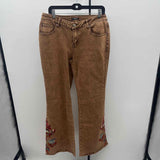 Flamingals Women's Size 16 Brown Embroidered Jeans