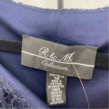 R & M Collection Women's Size 14 Navy Sequins Gown/Evening Wear