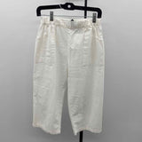Blanc du Nil Women's Size 8 White Solid Capris