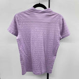 Ralph Lauren Women's Size M Lavender Stripe Short Sleeve Shirt