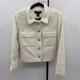 Rachel Zoe Women's Size M Ivory Textured Jacket