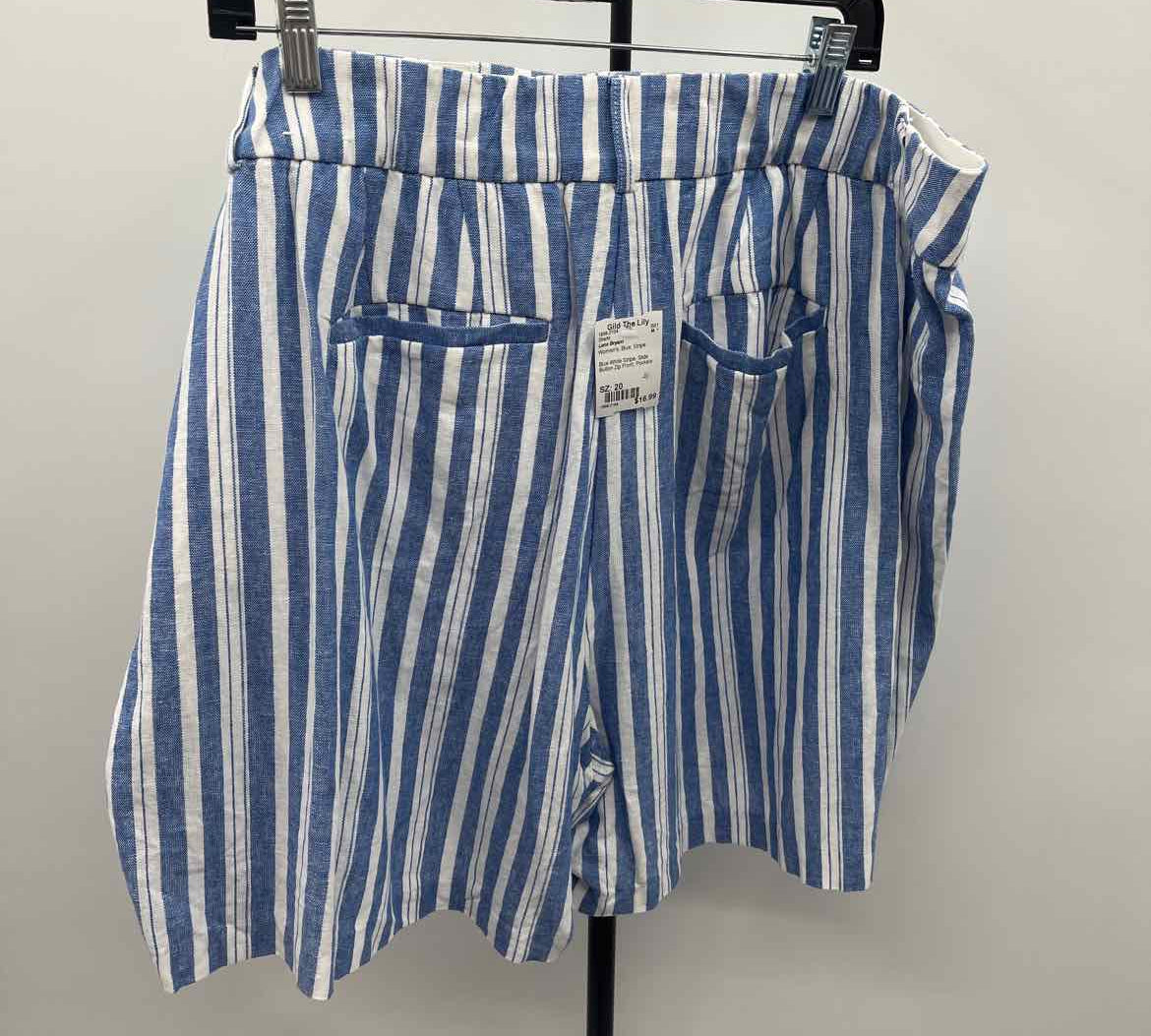 Lane Bryant Women's Size 20 Blue Stripe Shorts
