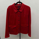 Tribal Women's Size XL Red Solid Jacket