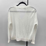 Loft Women's Size MP White Solid Cardigan