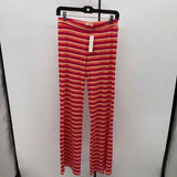 L space Women's Size M Fuschia Stripe Dress Set