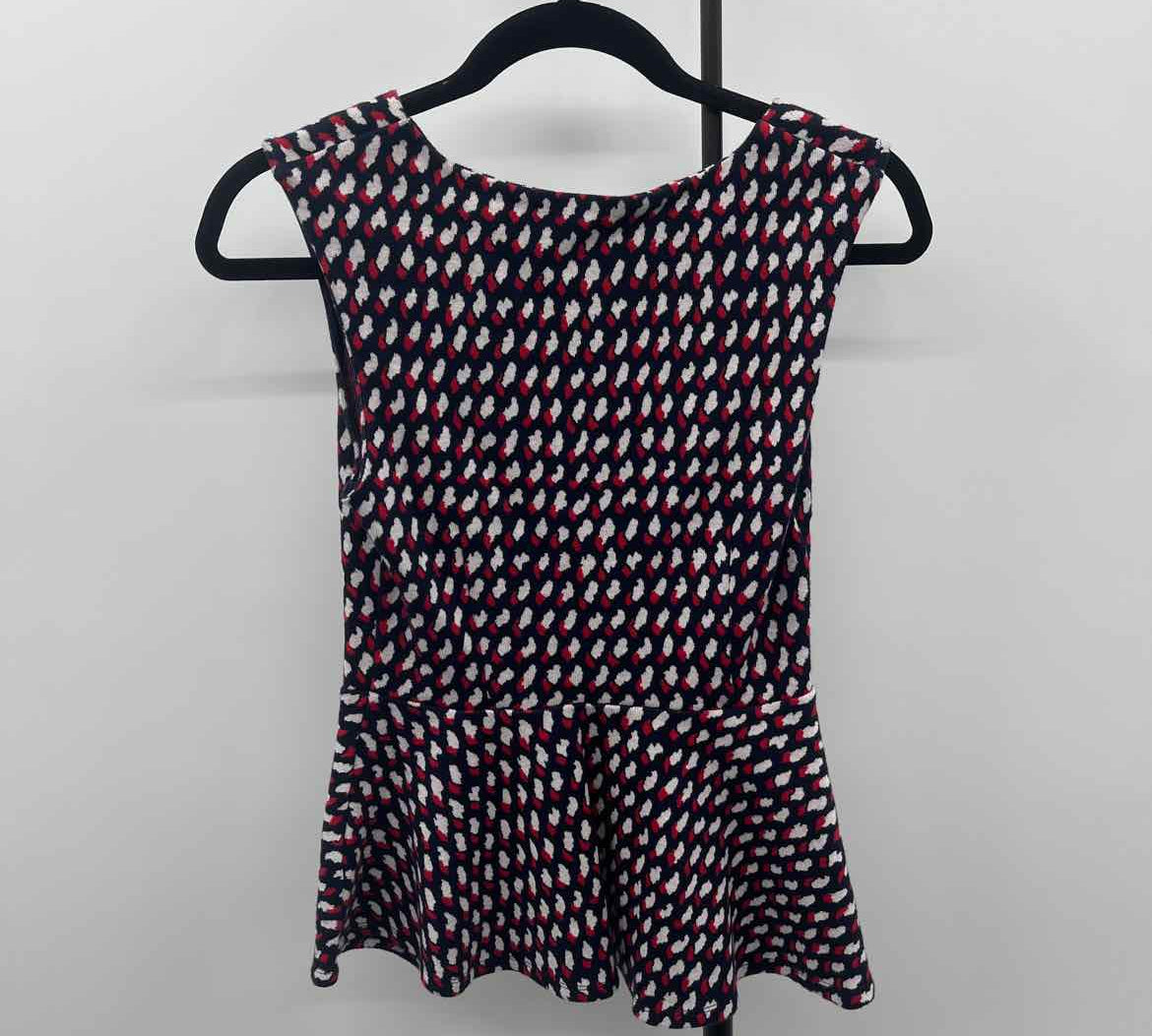 eri & ali Women's Size XS Navy Spotted Sleeveless Shirt