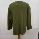 Geiger Women's Size 1X Olive Textured Cardigan