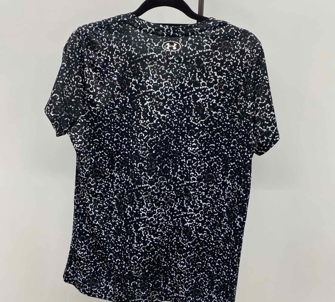Under Armour Junior's Size XL Black Abstract Short Sleeve Shirt