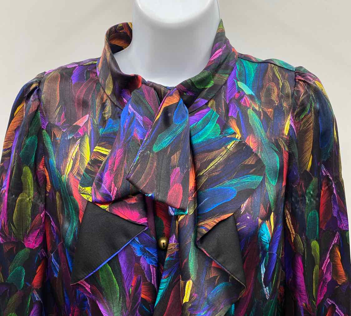 Milly Women's Size 2 Multi-Color Feathers Dress