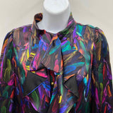 Milly Women's Size 2 Multi-Color Feathers Dress