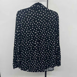 Chico's Women's Size L Black dotted Long Sleeve Shirt
