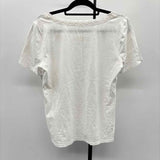 Talbots Women's Size S White Crochet Short Sleeve Shirt