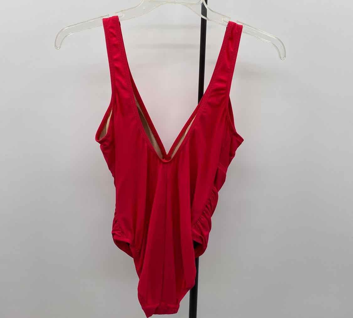Shore Shapes Women's Size L Red Solid Swimsuit - 1 Piece