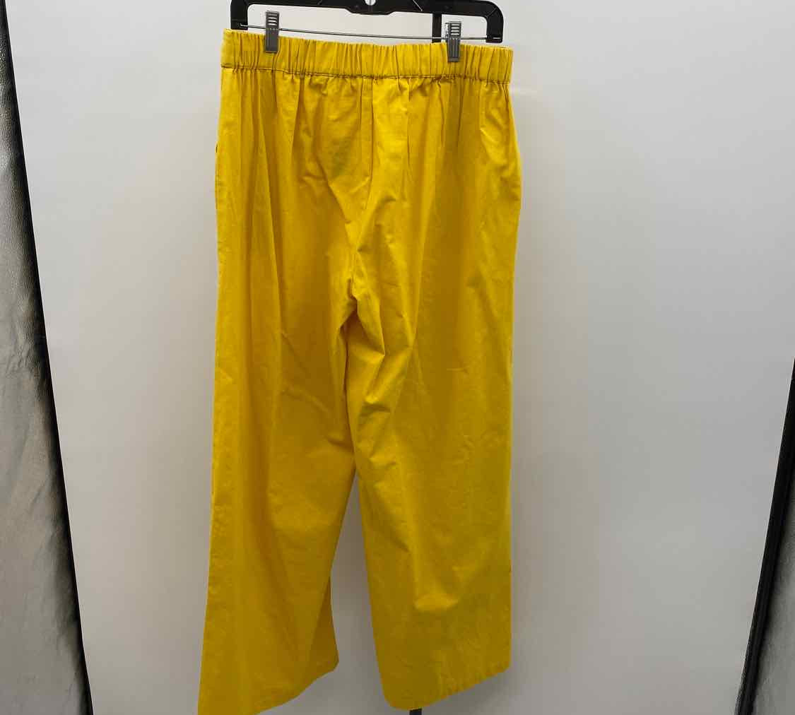Compania Fantastica Women's Size 14 Yellow Solid Pants