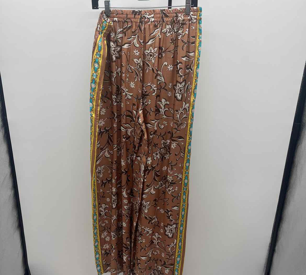 Ramy Brook Women's Size 14 Brown Floral Pants