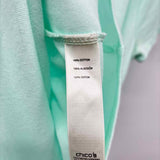 Chico's Women's Size S Mint Rhinestones Short Sleeve Shirt
