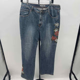 Chico's Women's Size 14 Blue Embroidered Jeans
