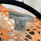Designers Originals Women's Size 3X Peach Solid Cardigan