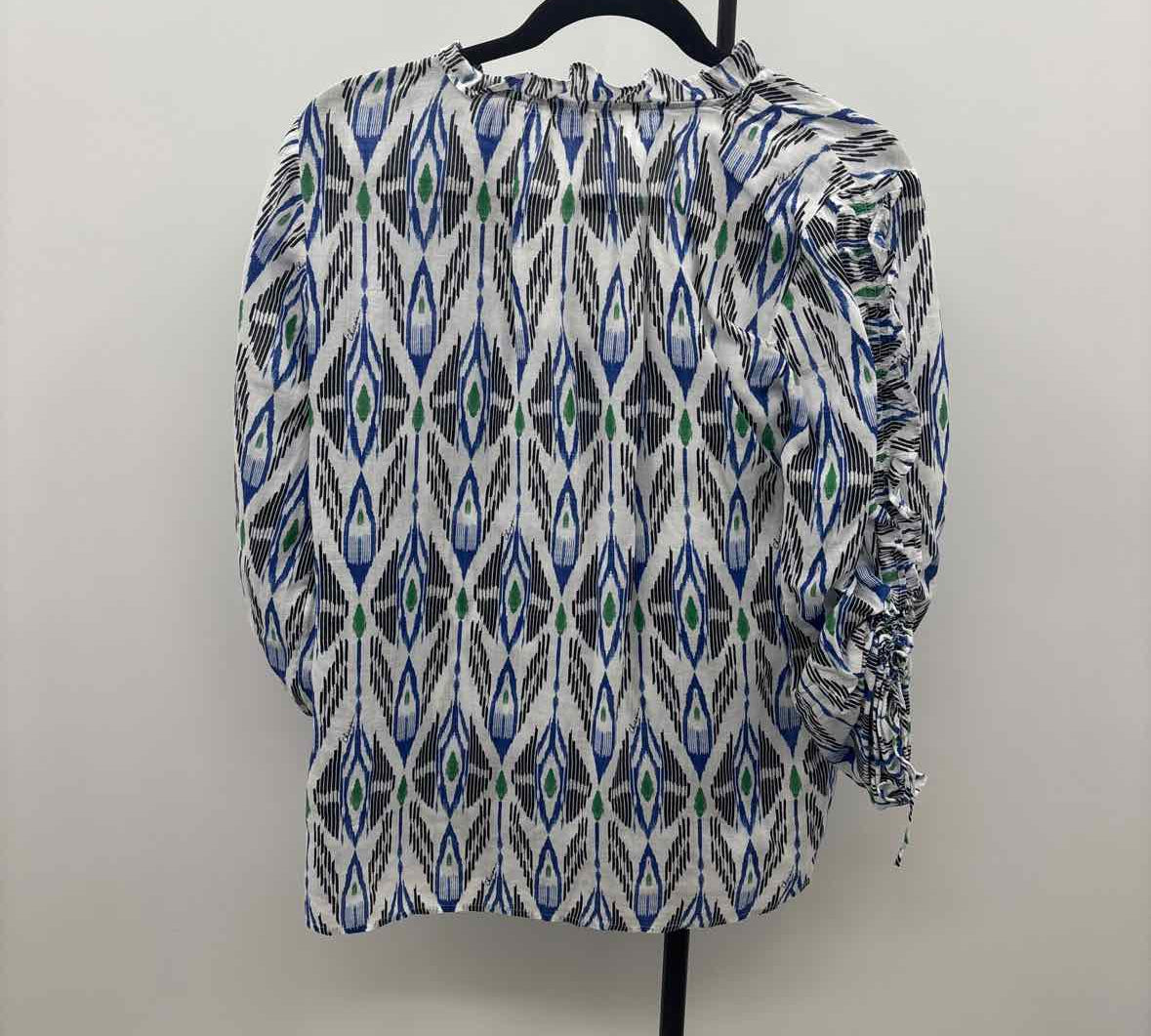 Chico's Women's Size S Black Aztec Long Sleeve Shirt