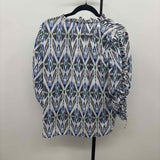 Chico's Women's Size S Black Aztec Long Sleeve Shirt
