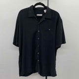 Burma Bibas Men's Size L Black Solid Short Sleeve Shirt