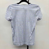 Ann Taylor Women's Size XSP Blue Plaid Short Sleeve Shirt