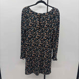 Free People Women's Size M Black Floral Dress